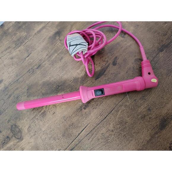 Nume Pink Curling Wand Tourmaline Curler Hair Styling Iron HB025u Salon 1.25” - Picture 1 of 4
